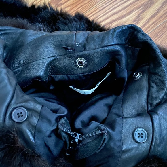 ANDREW MARC BROWN BLACK FAUX FUR CHIC VEST XL - Picture 8 of 8